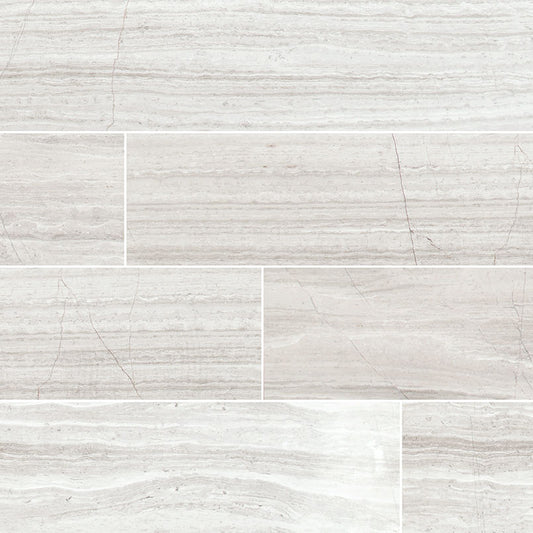 6x24 White Oak Stone-Look Matte Smooth Marble Tile