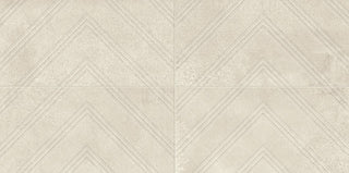 12x24 Chord Chevron Natural Concrete-Look Matte Textured Porcelain Tile