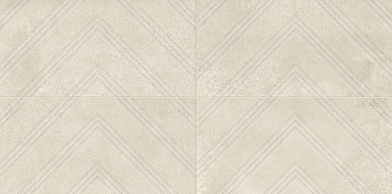 12x24 Chord Chevron  Natural Concrete-Look Matte Textured Porcelain Tile Soft Beige