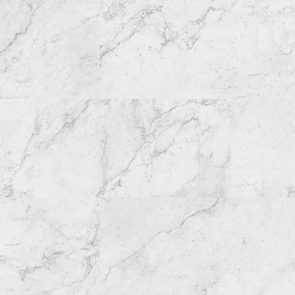 12x24 Trecento Carrara Intense Veining Marble-Look Satin Smooth Vinyl Tile White Gray