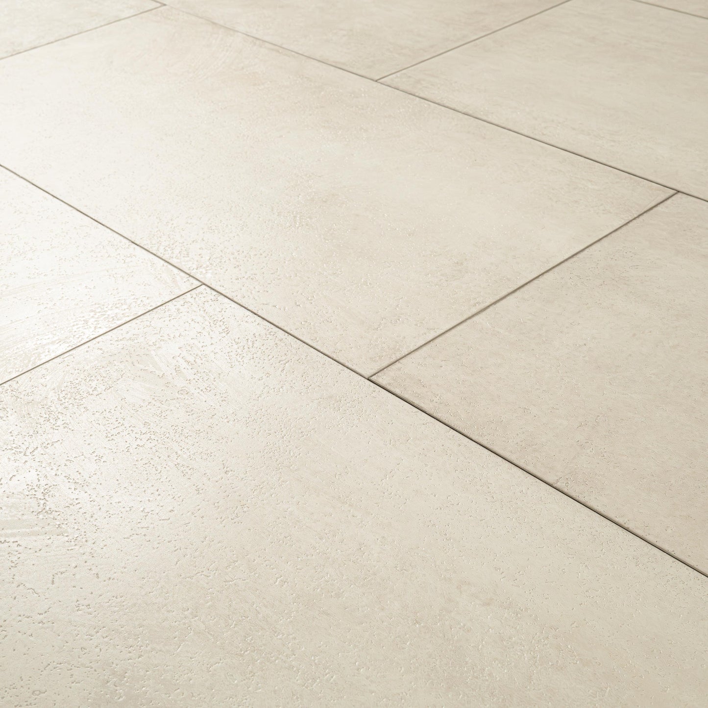 12X24 Trecento Solid-Color Satin Textured Vinyl Tile Creamy White