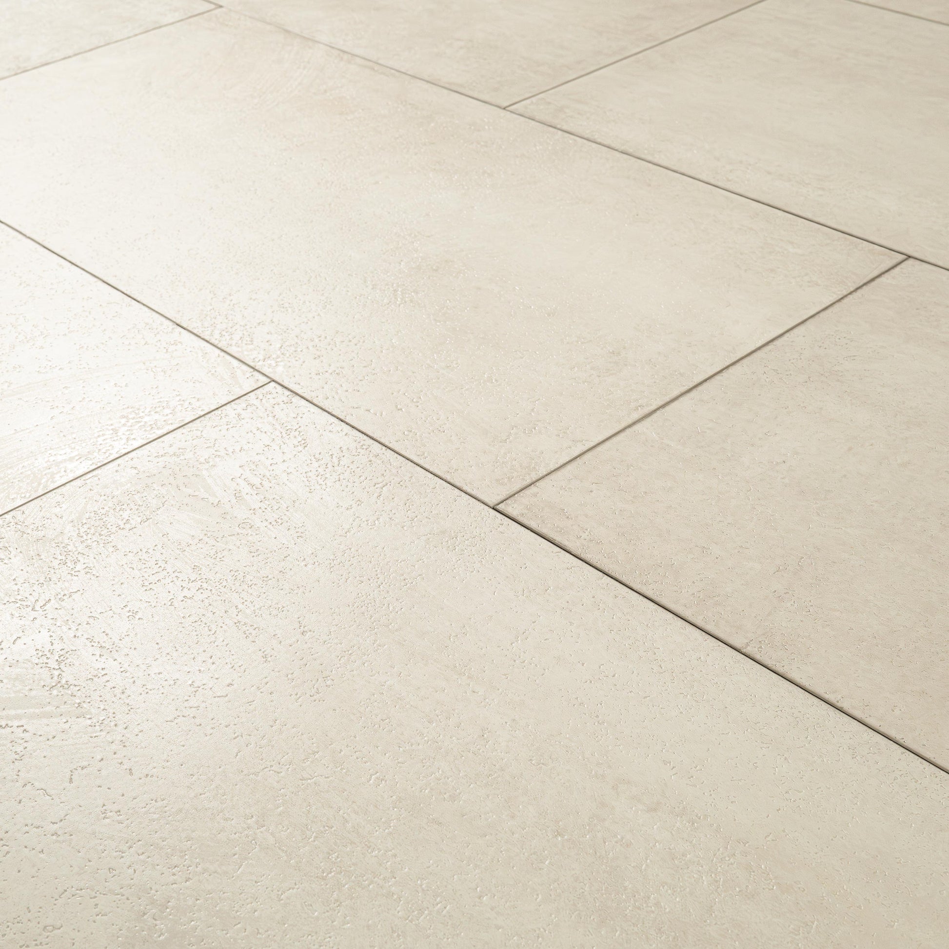 12X24 Trecento Solid-Color Satin Textured Vinyl Tile Creamy White