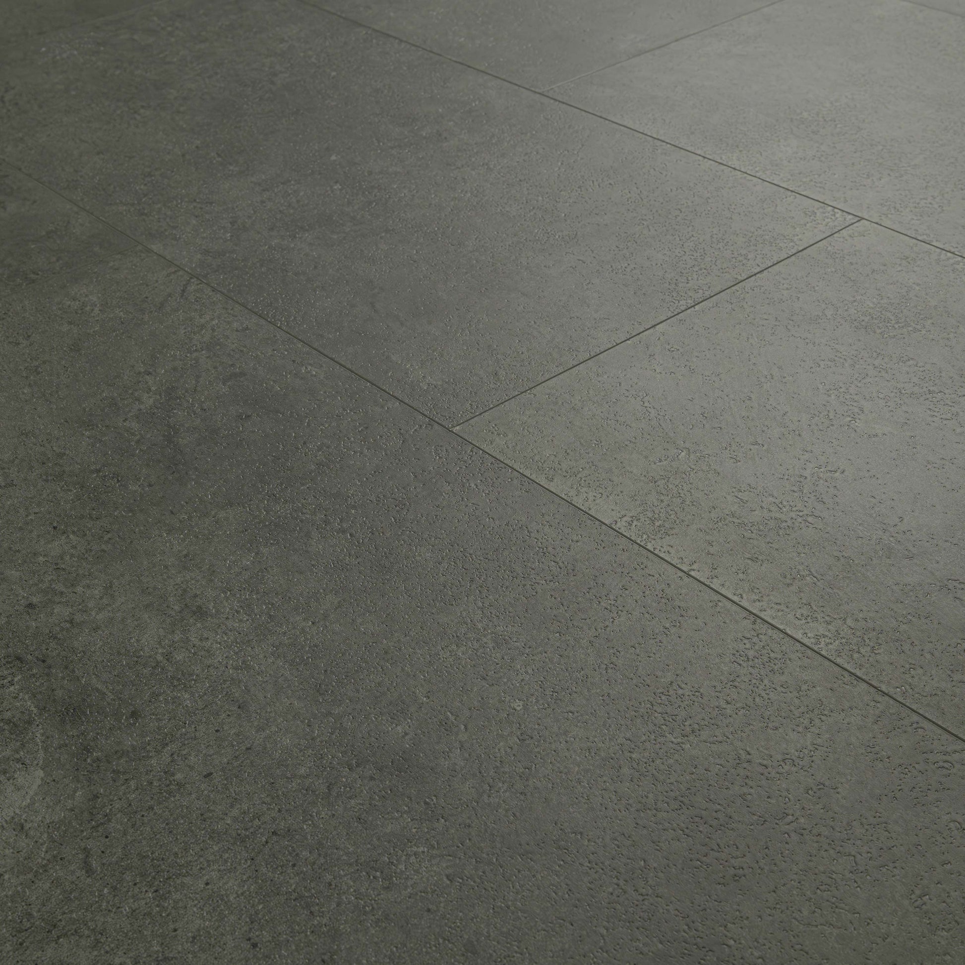 12X24 Trecento Natural-Look Satin Textured Vinyl Tile Charcoal Black