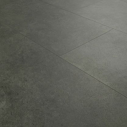 12X24 Trecento Natural-Look Satin Textured Vinyl Tile Charcoal Black