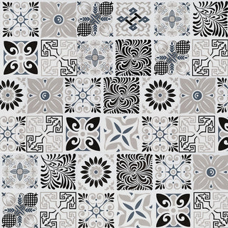 12x24 Trecento Patchwork Patterned Natural-Look Satin Smooth Vinyl Tile