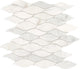 12x12 Marble Light Veining Wave Mosaic Marble-Look Polished Smooth Marble Tile White Gray