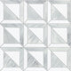 12x12 Gamma Framed Border  Mosaic Marble-Look Polished Smooth Stone Tile Light Marble