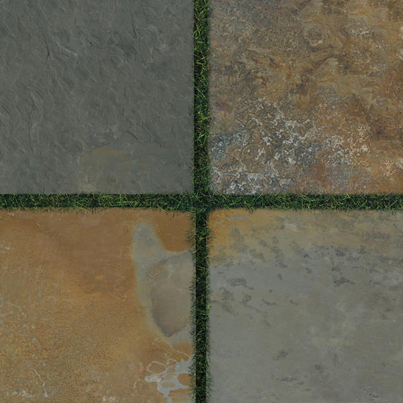 24x24 Lanesboro  Natural Stone-Look Matte Textured Porcelain Tile Stone Blue