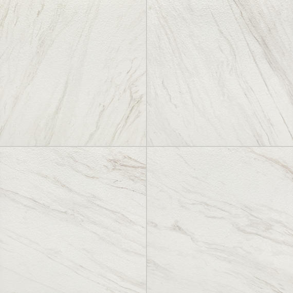 24x24 Artsy Light Veining  Stepwise Marble-Look Matte Textured Porcelain Tile Gray White