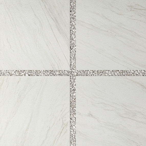 24x24 Artsy Light Veining  Stepwise Marble-Look Matte Textured Porcelain Tile Gray White