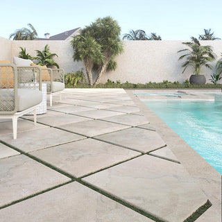 Atlas Taupe - 24x24 Haddonstone Stepwise Stone-Look Matte Textured Porcelain Tile