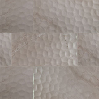 12x24 Adella Viso Marble-Look Matte 3D Geometric Faceted Ceramic Tile
