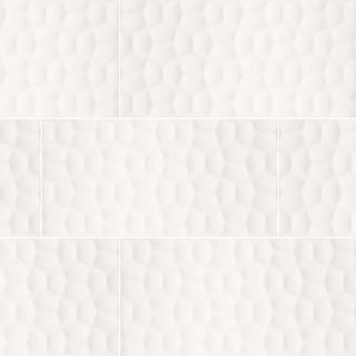 12x24 Adella Viso Solid-Color Matte 3D Geometric Faceted Ceramic Tile