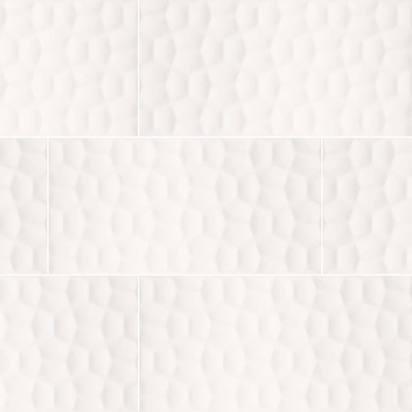 12x24 Adella Viso Solid-Color Matte 3D Geometric Faceted Ceramic Tile