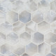12x12 Akoya Hexagon Mosaic Mixed-Color Matte Smooth Glass Tile