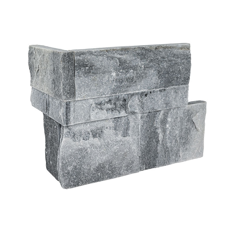 9x18 Alaska Natural-Look Matte Textured Marble Corner Tile