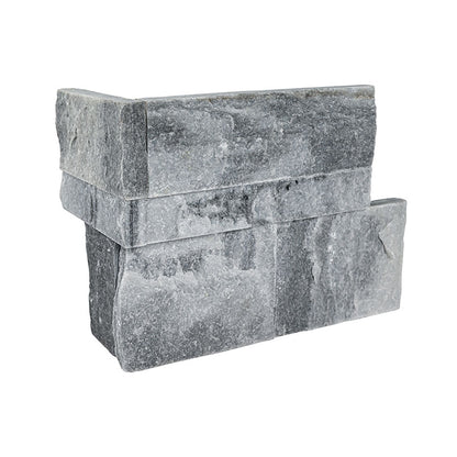 9x18 Alaska Natural-Look Matte Textured Marble Corner Tile