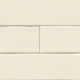 4x16 Almond Patterned Solid-Color Glossy Smooth Ceramic Tile