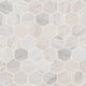 12x12 Angora Hexagon Mosaic Polished Smooth Marble Tile