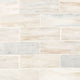 2x6 Angora Mosaic Natural-Look Polished Smooth Marble Tile