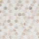 1" Angora Hexagon Mosaic Natural-Look Polished Smooth Marble Tile