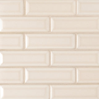 2x6 Antique Solid-Color Glossy Beveled Ceramic Tile