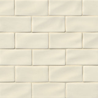 3x6 Antique Solid-Color Glossy Wavy Ceramic Tile