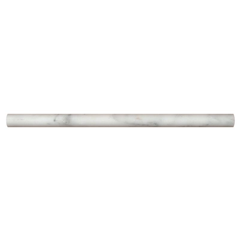 3/4x12 Arabescato Pencil Moulding Natural-Look Honed Smooth Marble Tile