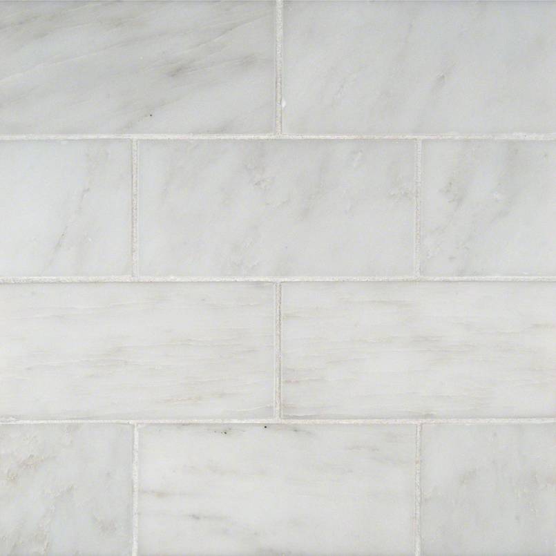 3x6 Arabescato Natural-Look Honed Smooth Marble Tile
