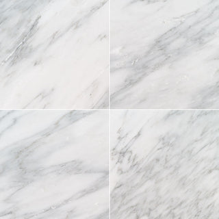 18x18 Arabescato Natural-Look Honed Smooth Marble Tile