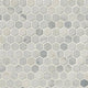 1" Arabescato Hexagon Mosaic Natural-Look Honed Smooth Marble Tile
