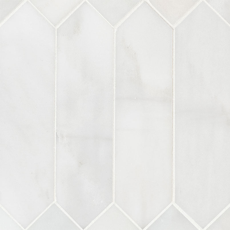 3x12 Arabescato Picket Natural-Look Honed Smooth Marble Tile