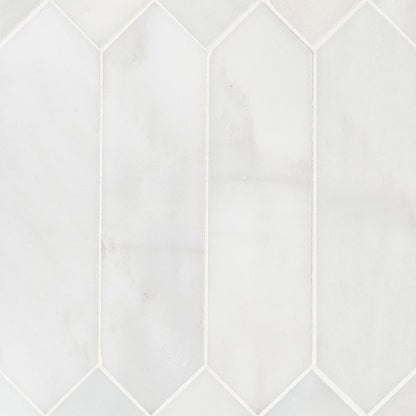 3x12 Arabescato Picket Natural-Look Honed Smooth Marble Tile