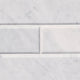 4x12 Arabescato Natural-Look Honed Beveled Marble Tile