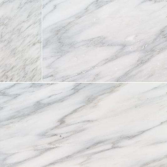 6x12 Arabescato Natural-Look Polished Smooth Marble Tile
