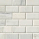 2x4 Arabescato Mosaic Natural-Look Honed Smooth Marble Tile