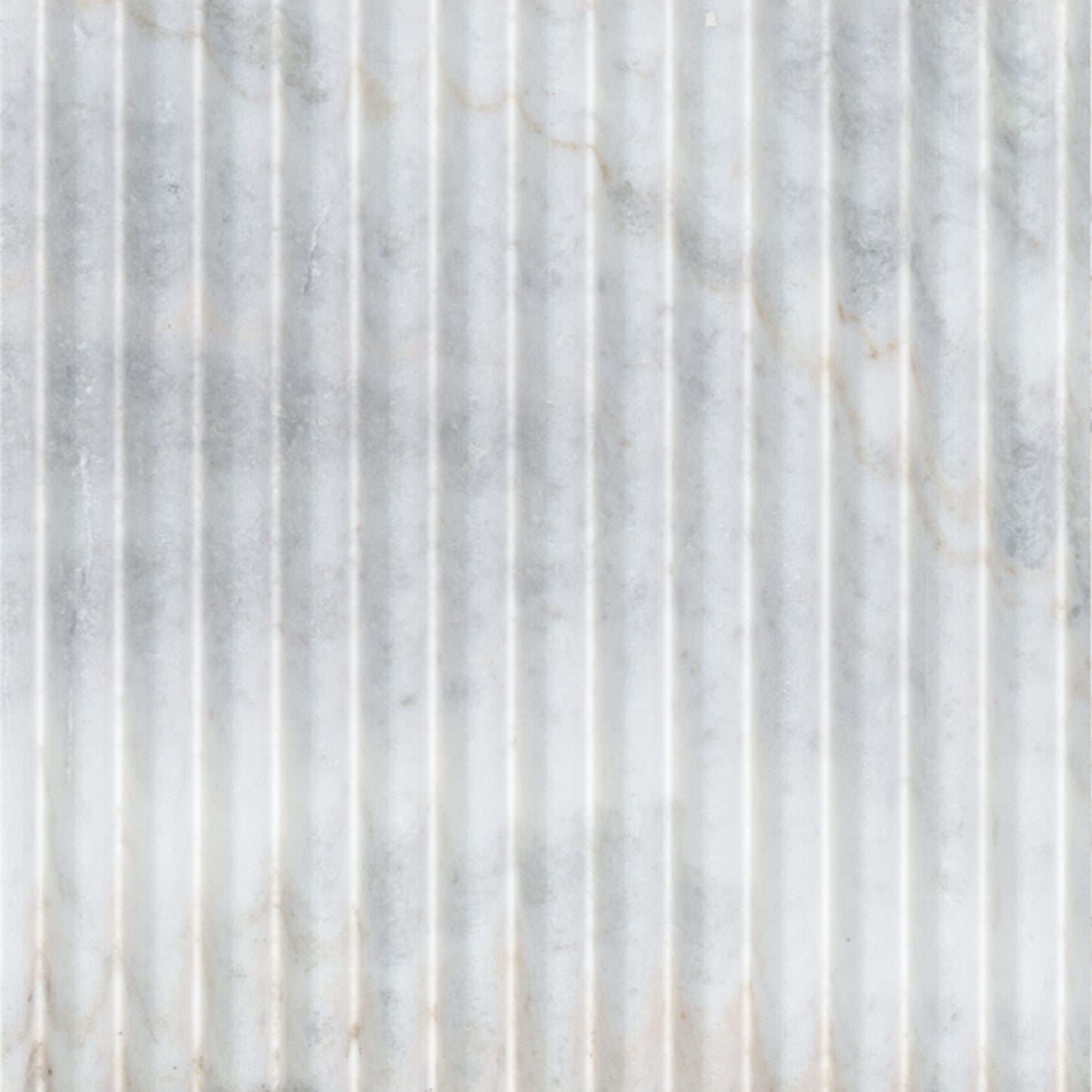 12x24 Arabescato Patterned Natural-Look Honed 3D Geometric Fluted Marble Tile