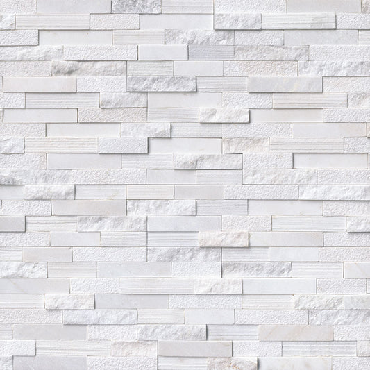 6x24 Arctic Natural-Look Matte Split-Face Marble Tile