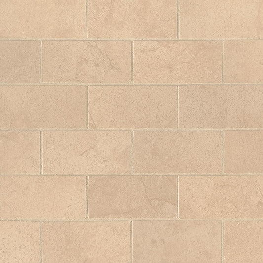 2x4 Aria Cremita Mosaic Stone-Look Polished Smooth Porcelain Tile