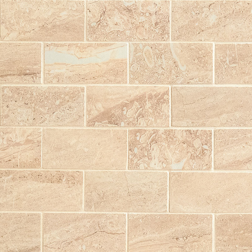 2x4 Aria Oro Stone-Look Polished Smooth Porcelain Tile