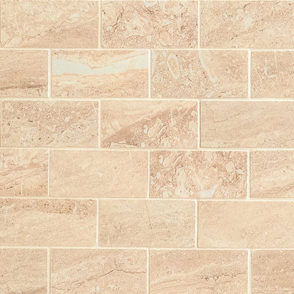 2x4 Aria Oro Stone-Look Polished Smooth Porcelain Tile