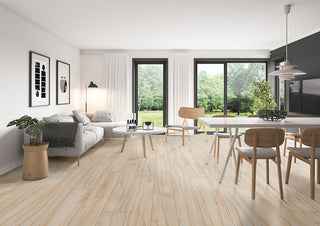 Light Beige - 9x48 Aspenwood Wood-Look Matte Smooth Ceramic Tile