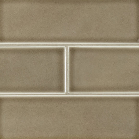 4x12 Artisan Stone-Look Glossy Smooth Ceramic Tile