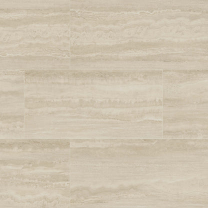 24x48 Assos Travertine-Look Matte Smooth Porcelain Tile