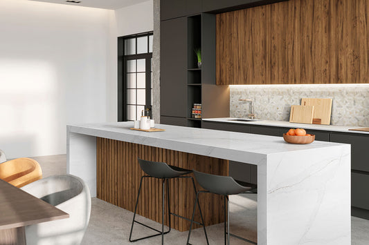 12x12 Athena Mosaic Framed Lattice Natural-Look Honed Smooth Marble Tile