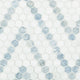 1x1 Azula Hexagon Wavy Mosaic Mixed-Color Polished Smooth Marble Tile