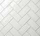 12x14 Artezen Herringbone Mosaic Solid-Color Glossy Undulated Ceramic Tile