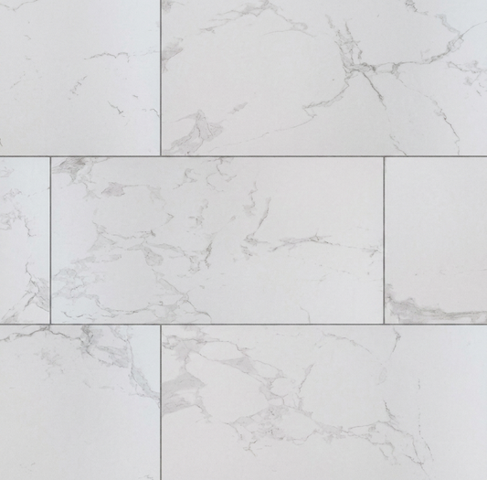 12x24 Praia Marble-Look Matte Smooth Porcelain Tile