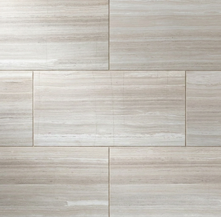 12x24 White Oak Patterned Stone-Look Honed Smooth Marble Tile