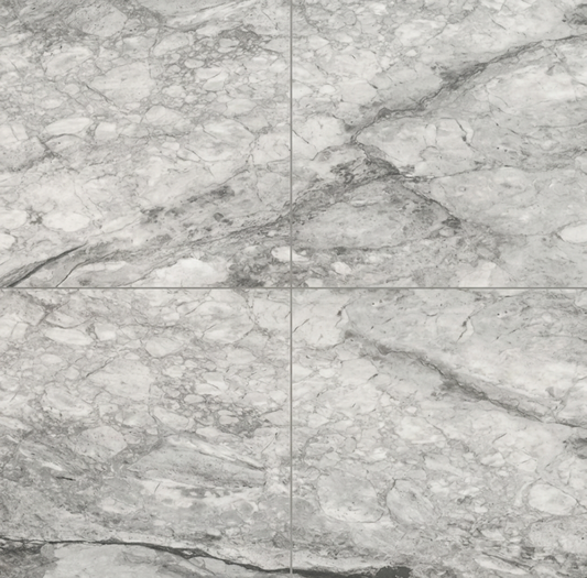 24x24 Kaya Intense Veining Marble-Look Matte Smooth Porcelain Tile